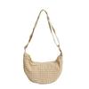 Niche design dumpling bag new fashion messenger bag 2025 foreign style plaid personalized armpit bag casual shoulder bag