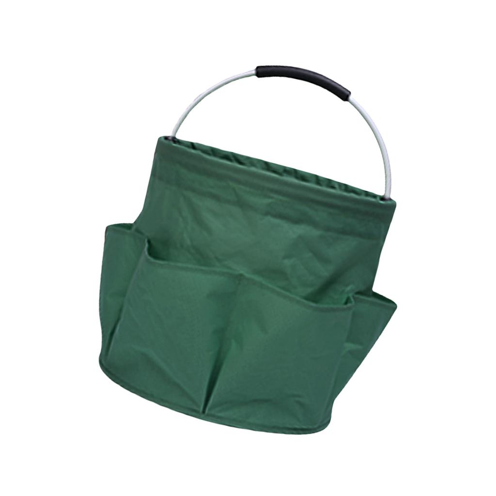 Picnic Basket Collapsible Organizer Bag with Exterior Pocket EVA Handle Splashproof Basket Large Capacity Storage Basket