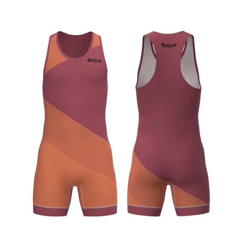 Mens Womens Freestyle Wrestling Singlet With Heat Transfer Print Stretch Lycra Athletic Suit Training Competition