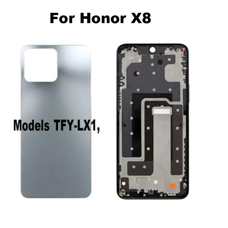 6.7" Корпус в сборе для Honor X8 4G Средняя рамка Передняя рамка Средняя пластина Крышка аккумулятора Задняя панель Задний корпус TFY-LX1,LX2,LX3