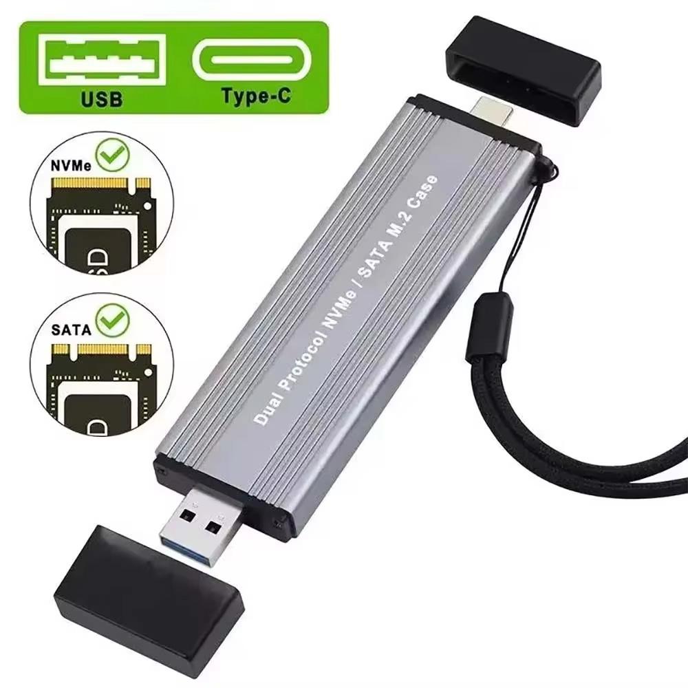 Корпус для M.2 SSD NVMe USB Type-C Gen2 10 Гбит/с Корпус для PCIe SSD M2 SATA&NGFF Корпус для M.2 NVME Бокс для диска Прямая установка Корпус для M.2 SSD