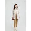 Women's Double Side Thin  Jacket Stand Collar White Duck Down Coat Women's Ultra-light Mid-length Parka Half-high Collar Button Coat
