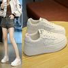 Thick-soled Little White Shoes Women's Lightweight and Versatile Spring and Autumn Muffin Autumn New Popular Casual Sports Board Shoes