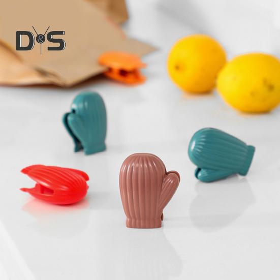 2 шт. Зажимы для чипсов Мини-перчаточные щипцы для пищевых продуктов Герметичная ручка Зажимы для пакетов для чипсов для хранения продуктов Зажимы для пищевых пакетов без запаха для пакетов с закусками для хлеба