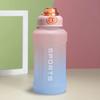 1.3L Large Capacity Sports Water Bottle Frosted Cup Outdoor Fitness Kettle Plastic Water Cup Students Portable Big TonTon Barrel
