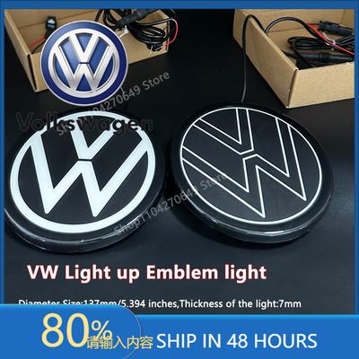 Для VOLKSWAGEN VW VW Светящийся значок подсветка для GOlf7/7.5/8/passat/Jetta/polo/Taos/Touran/T-Roc/T-CRoss/Arteon
