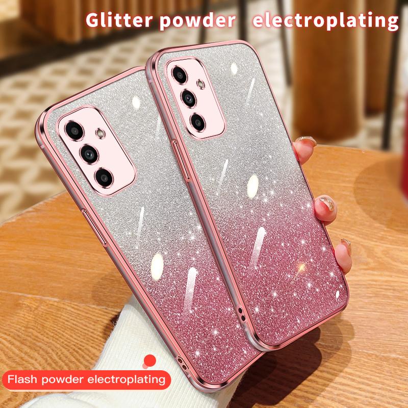 A04E A12 5G Роскошный Силиконовый Чехол с Блестками Для Samsung galaxy A15 54 A25 34 A35 A55 A05s A14 16 A53 A52 Ударопрочный Задний Чехол