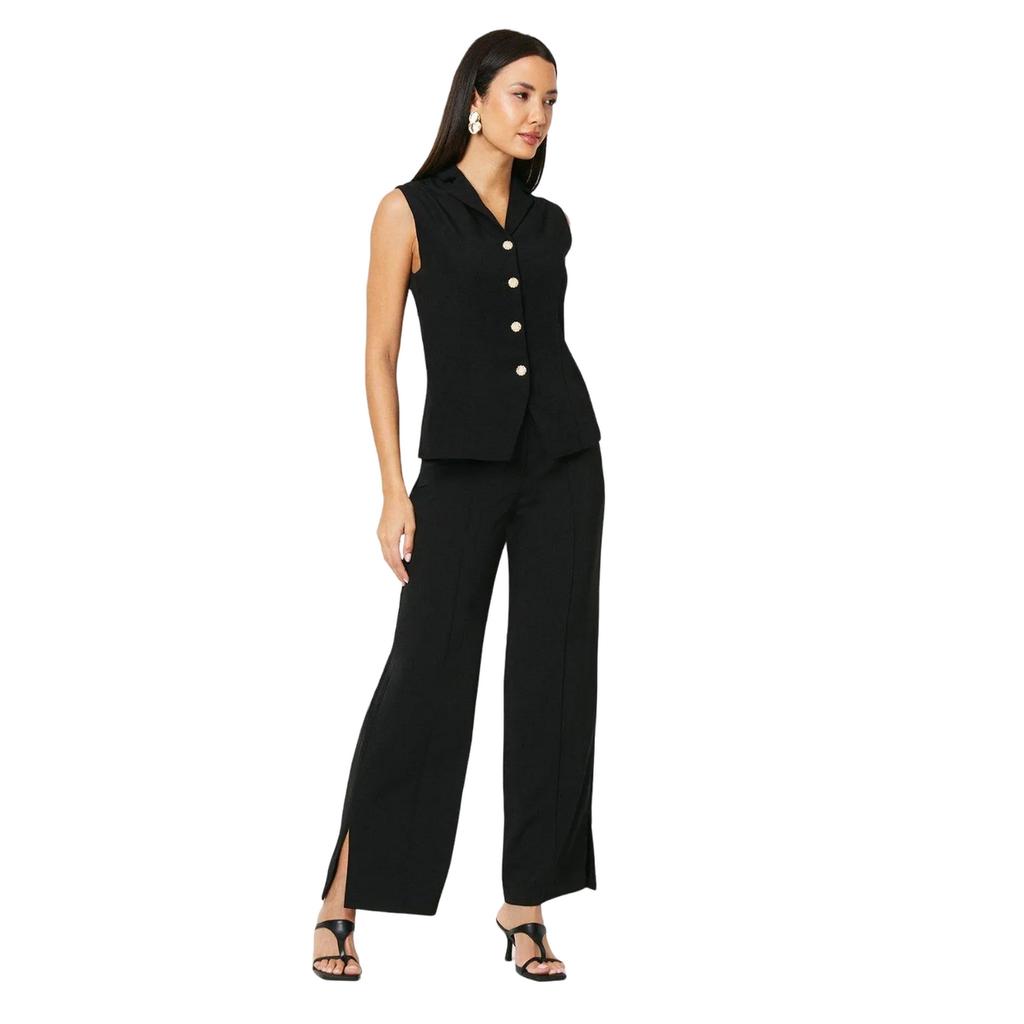 Principes Женские/дамские брюки прямого покроя с боковыми разрезами и защипами