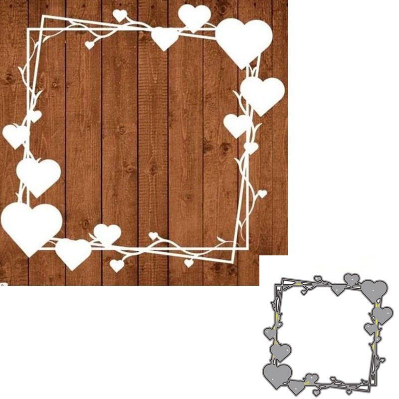 Love Box Frame Metal Cutting Dies Hearts Stencils For Scrapbooking/photo Album Decorative Embossing Paper Cards