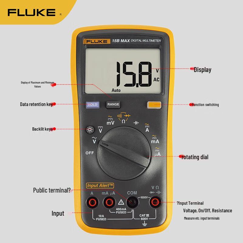 Fluke FLK-15B MAX KIT Digital Multimeter (CN version)