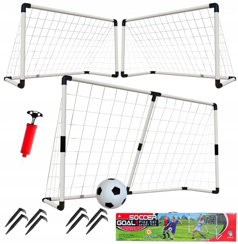 Large Football Goal 185x120cm or 2 Small Goals for Children + Ball, Pump