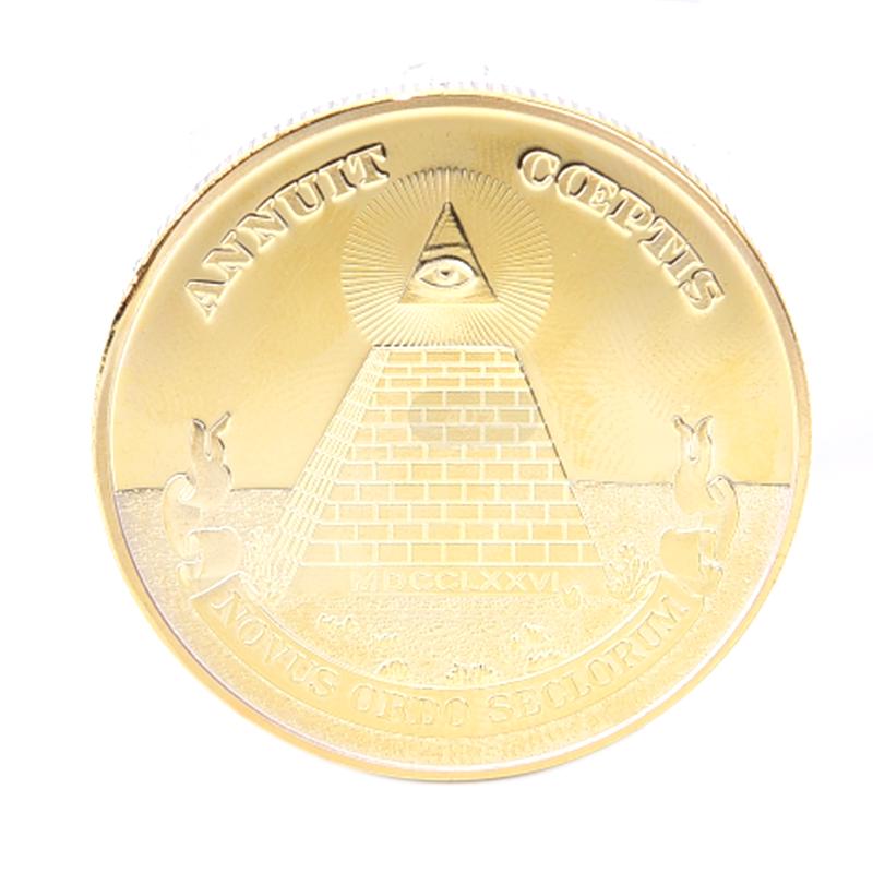 Позолоченная египетская пирамида памятная монета сувенирная коллекция вызов MIT