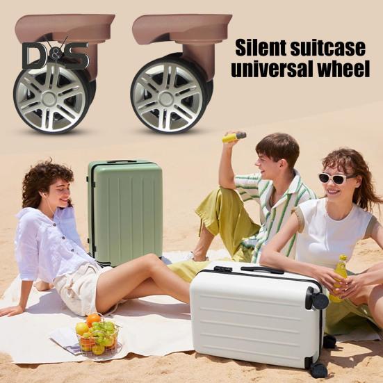 1 пара универсальных сменных колес, малошумные двухрядные колеса большого размера для чемодана на колесиках, ремонтные колеса для дорожного чемодана, аксессуары, колеса