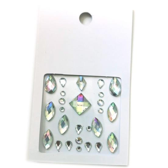 Наклейка для теней для век, невыцветающая наклейка для макияжа, плоская основа, красивые детские наклейки для макияжа глаз с искусственным жемчугом, женская поставка