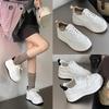Women's Versatile Thick-Soled Height-Enhancing White Running Shoes - Spring 2025 Casual Sneakers