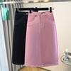 2025 Plus Size Spring Denim Skirts Women A-Line Clothing Fashion Jeans Skirt High Waist New Vintage
