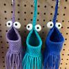 1Pc Bag Decoration Fashion Wall Storage Bag Manual Birthday Present Practical Car Hanging Knitted Hanging Basket