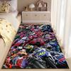 Sports Area Rug, MotoGP Riders Collage Marquez 93 Rossi 46 Bagnaia 63 Bikes Print, Garage Decor, Non-Slip Mat
