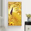 5D Golden Peacock Diamonds Chinese Word Good Luck Peacock Home Decoration