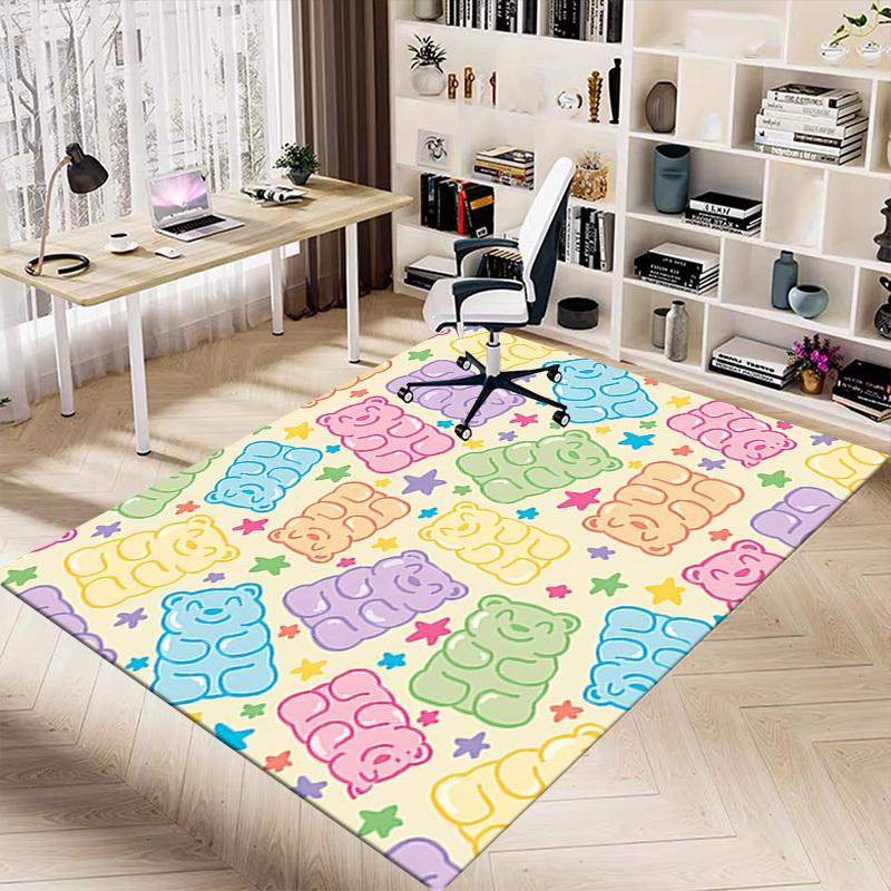 1PC Gummy Bears Stars Extra Large Non-Slip Floor carpet, Office, family, bedroom, Studio - Large Area Rug Indoor Rugs, Vibrant Colors-W234