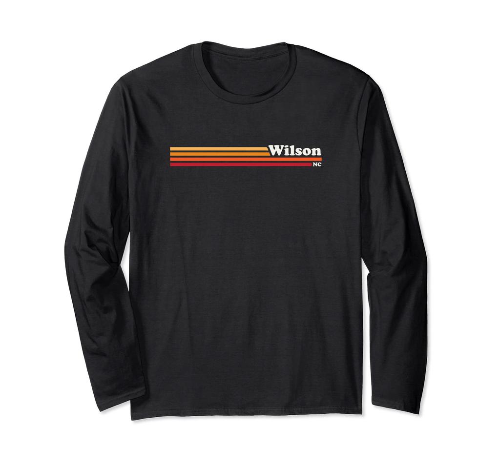Vintage 1980s Graphic Style Wilson North Carolina Long Sleeve T-Shirt