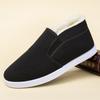 Новые шерстяные хлопковые туфли мужские бархатные утолщенные кроссовки папы повседневные туфли-мокасины на одной педали теплые нескользящие хлопковые туфли