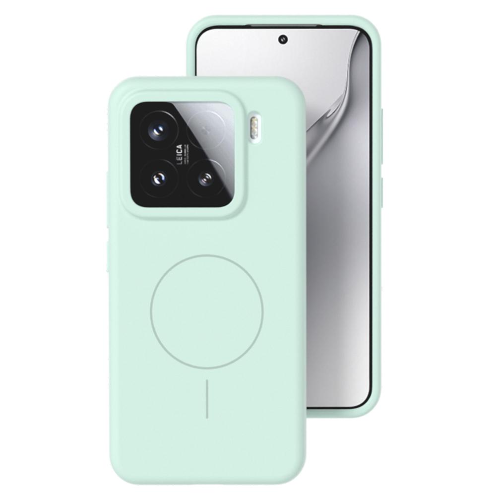 Для Xiaomi 15 Жидкий силикон Магнитный чехол Покрытие для телефона с ощущением кожи