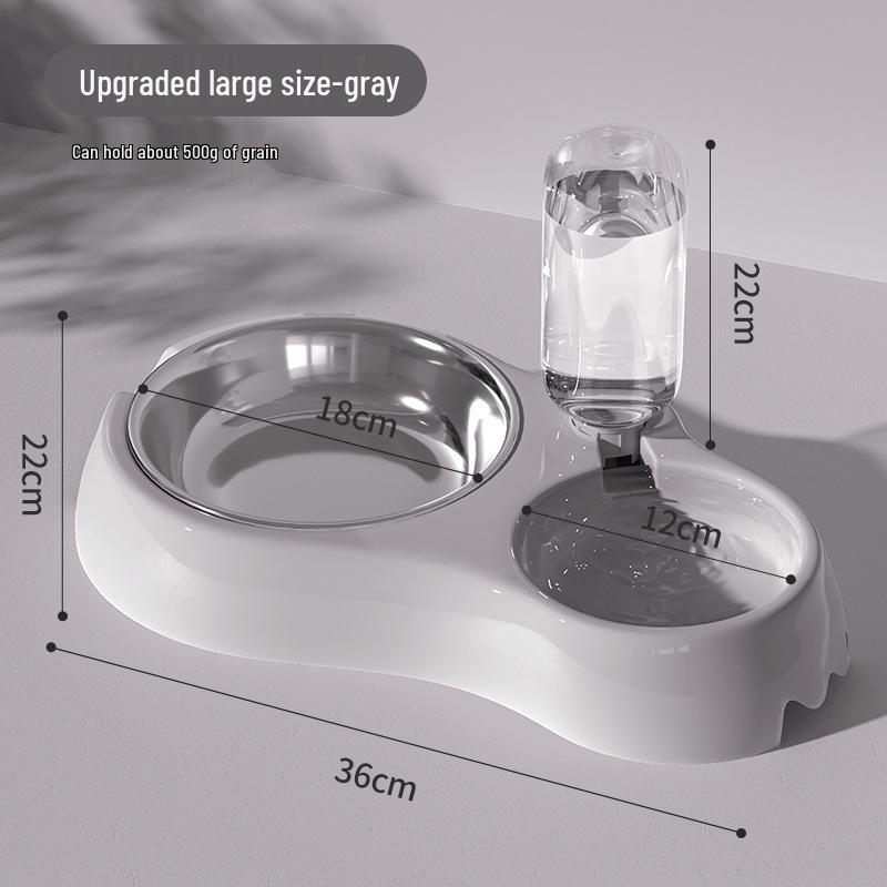 Automatic Cat Water Feeder & Dual Bowl Dispenser