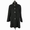 Пальто с высоким воротом из 50% кашемира 90-х годов, Япония, BON PLAN, женское, M, черное, дизайнерские пуговицы(ИСПОЛЬЗОВАЛ)