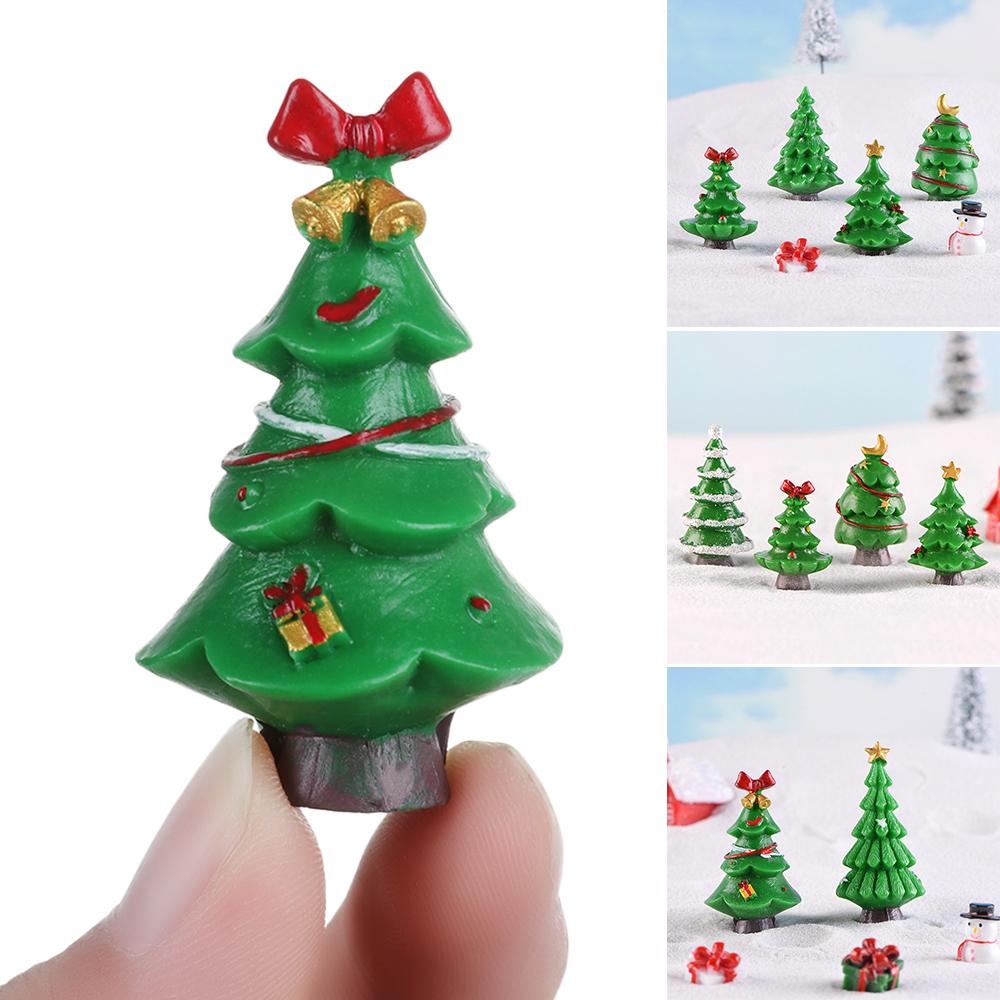 Bonsai Ornament Doll House Xmas Tree Figurines Miniature Plant Home Decor Christmas Decorations