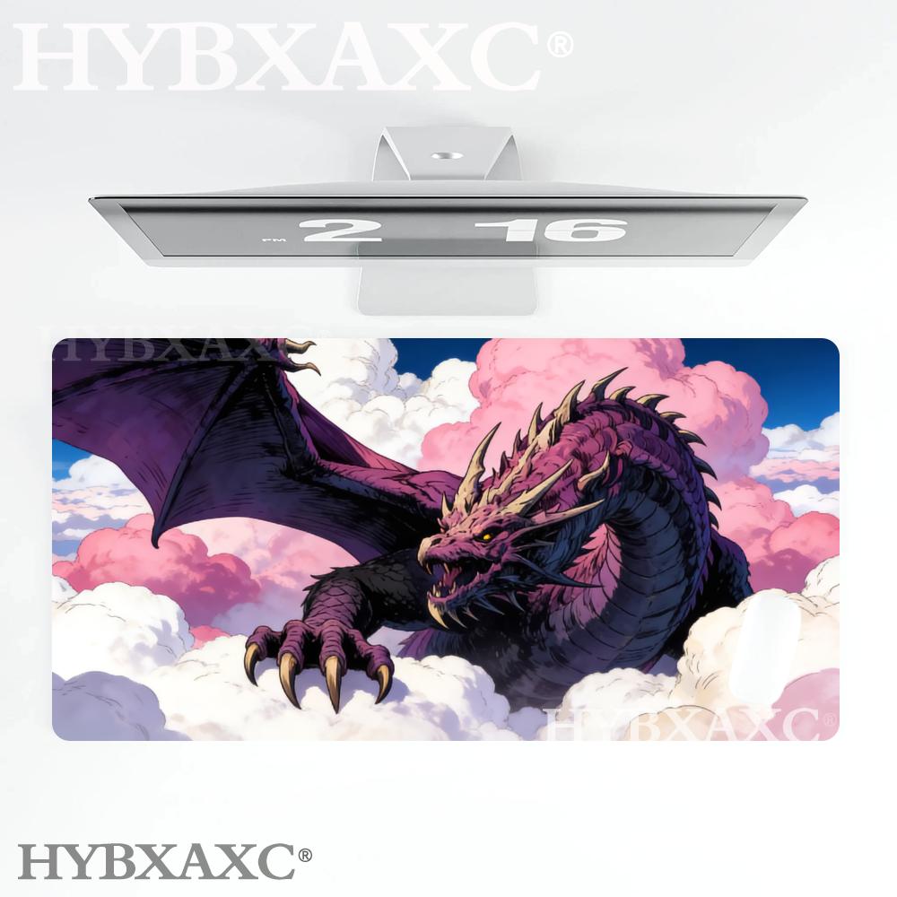 HYBXAXC Dragon in Pink Clouds XL Gaming Desk Mat Premium Aesthetic Desk Pad Extended Mouse Pad for Setup Office