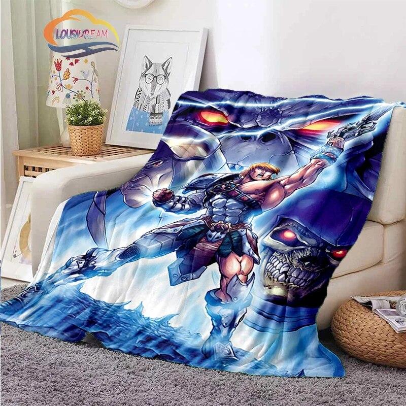 Модное одеяло с принтом «Мастера Вселенной» с 3D принтом He-Man, прямоугольное одеяло, фланелевое одеяло, носимое одеяло, диванное одеяло