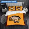 Mr. Bean Adventure 3pcs K-pop music group Bedding set,Ideal for Bedroom, Dormitory,Including Duvet Cover And 2pcs Pillowcases,Fan gifts