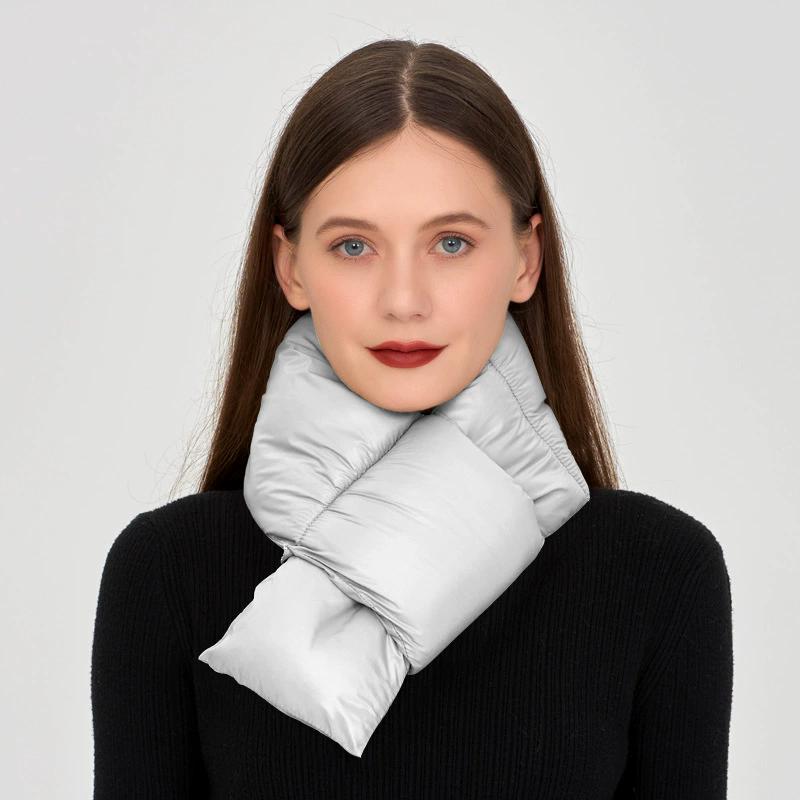 WTEMPO Autumn Winter Water-proof Scarves Couple Neck Protection Warm Cold-proof Windproof Cross Scarves Solid Color Elegant Soft Thick Casual Scarves