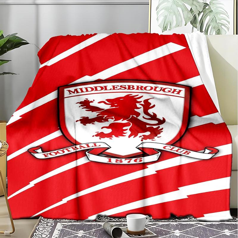 1PC middlesbrough f.c Printed Soft Flannel Blanket Throw for Adult Bedroom Living Room Sofa Camping Travel Fan gifts Christmas Gifts