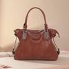 European and American High End Work Commuting Bag for Women's New Fashion Retro Student Class Large Capacity One Shoulder Tote Bag