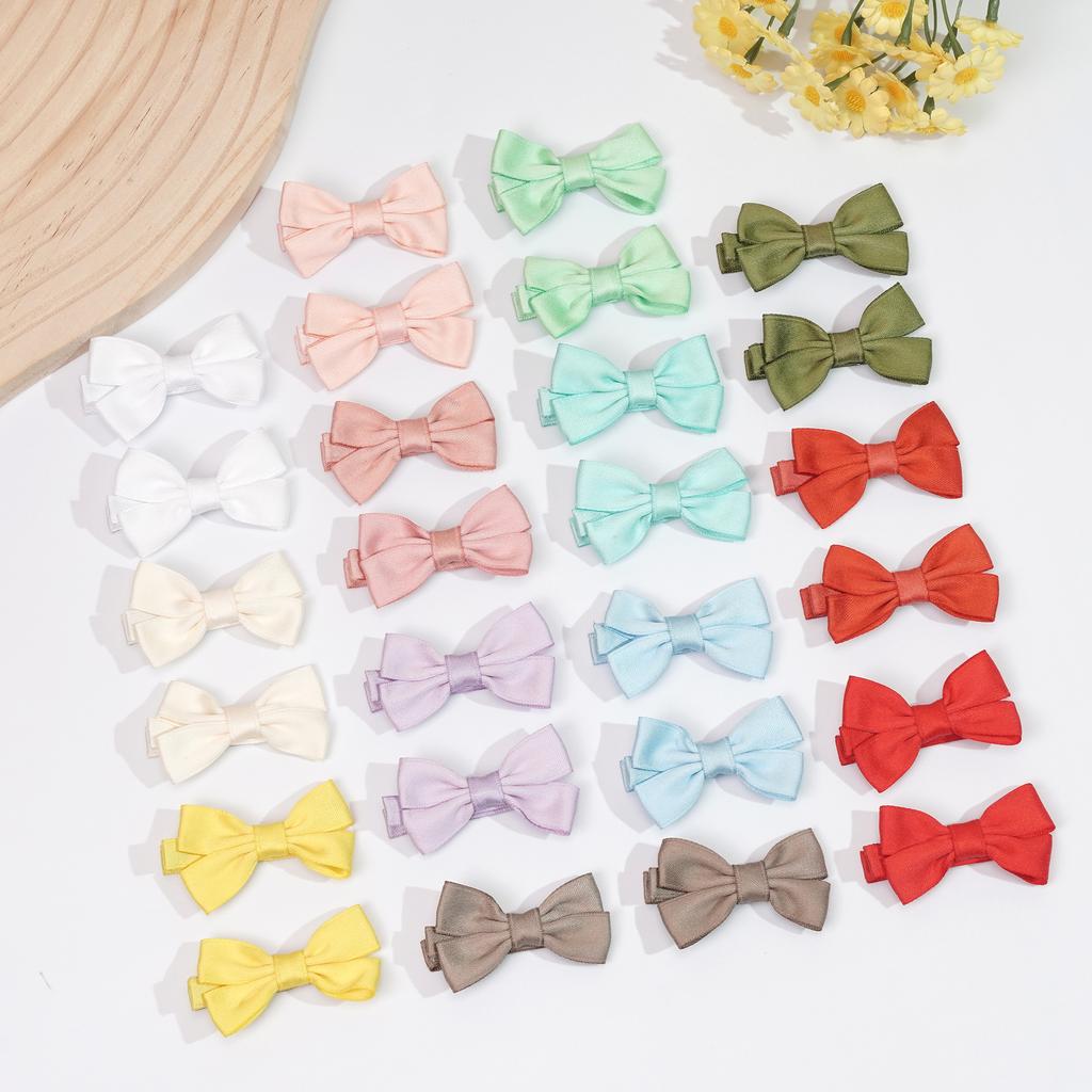 12/20 Pcs 2Inch Baby Hair Bows Clips Fully Lined No Slip for Fine Hair Baby Girls Infants Toddlers Kids Hair Barrettes