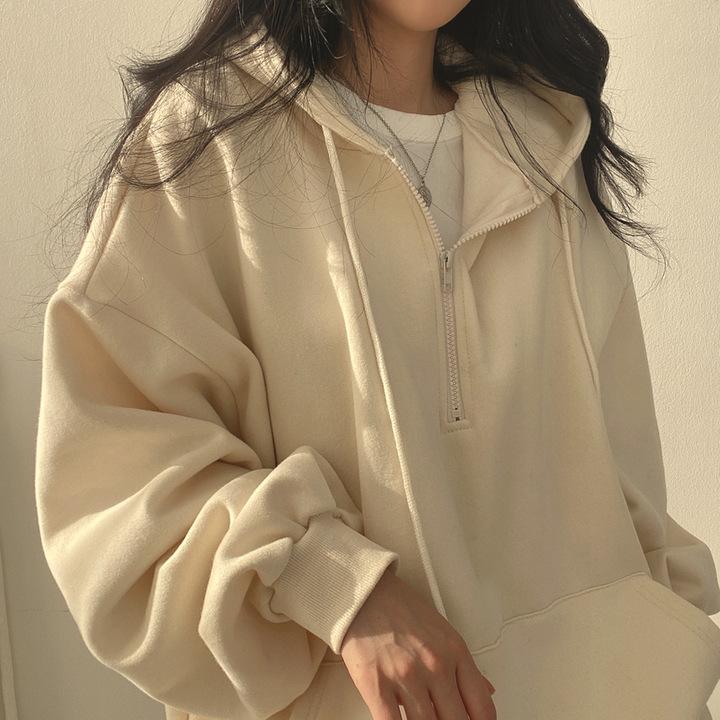 Женский кардиган с капюшоном, уличная одежда, серый Harajuku, большой топ, толстовка, женское повседневное пальто с карманом и длинным рукавом