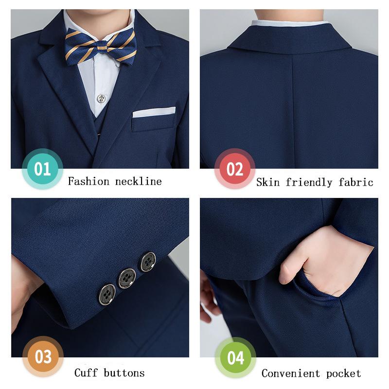 Детский костюм весенне-осеннего сезона, комплект костюма в британском стиле, комплект для мальчиков больших размеров, пианино, торжественная одежда для выступлений