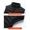 Унисекс Жилет с подогревом USB Жилет с подогревом 3 температурных режима 4 зоны нагрева Жилет Пальто Стойка воротник Ветрозащитное Электрическое Термическое Пальто