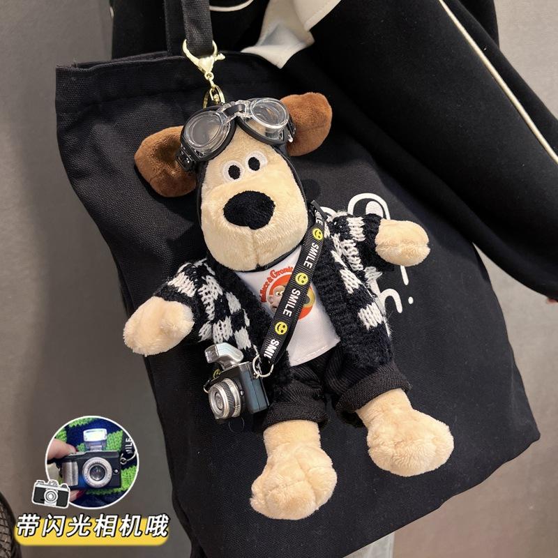 Подвеска для сумки для женщин, голова собаки, милый мультяшный автомобиль, брелок, кукла, креативная школьная сумка, подвесное украшение