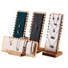 Bamboo Necklace Display Stand Wooden Multiple Necklace Easel Showcase Display Holder for Necklaces Jewelry Display Stand