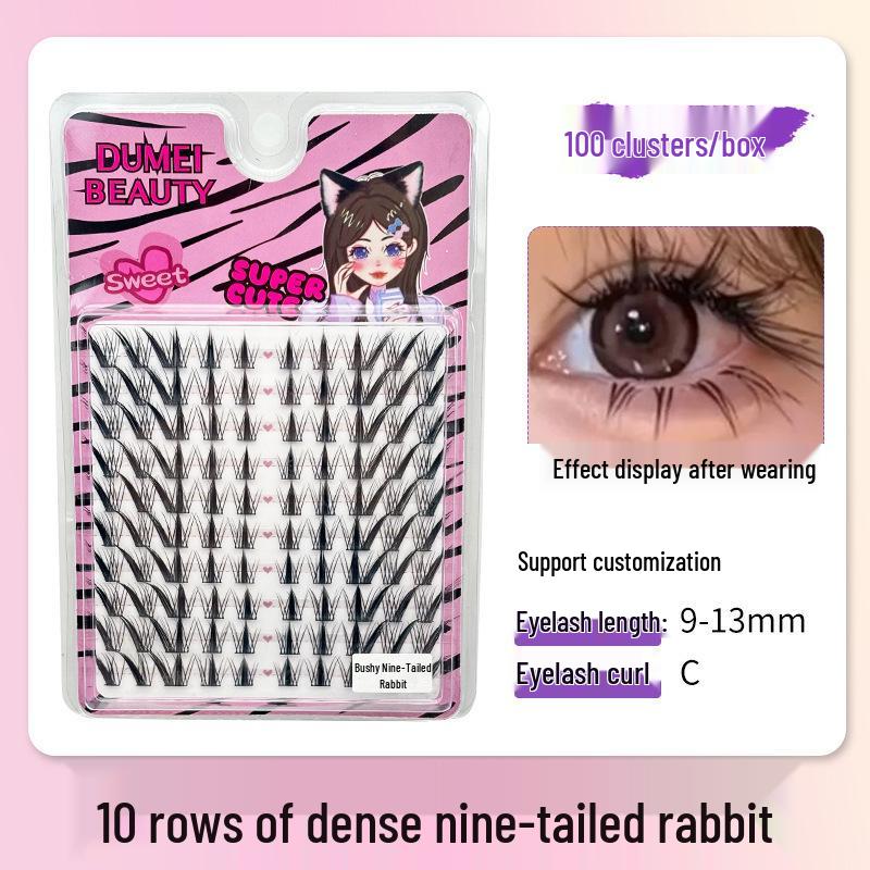 10-Row Autumn Leaf & Sunflower Faux Eyelashes - Flat, Glue-Free