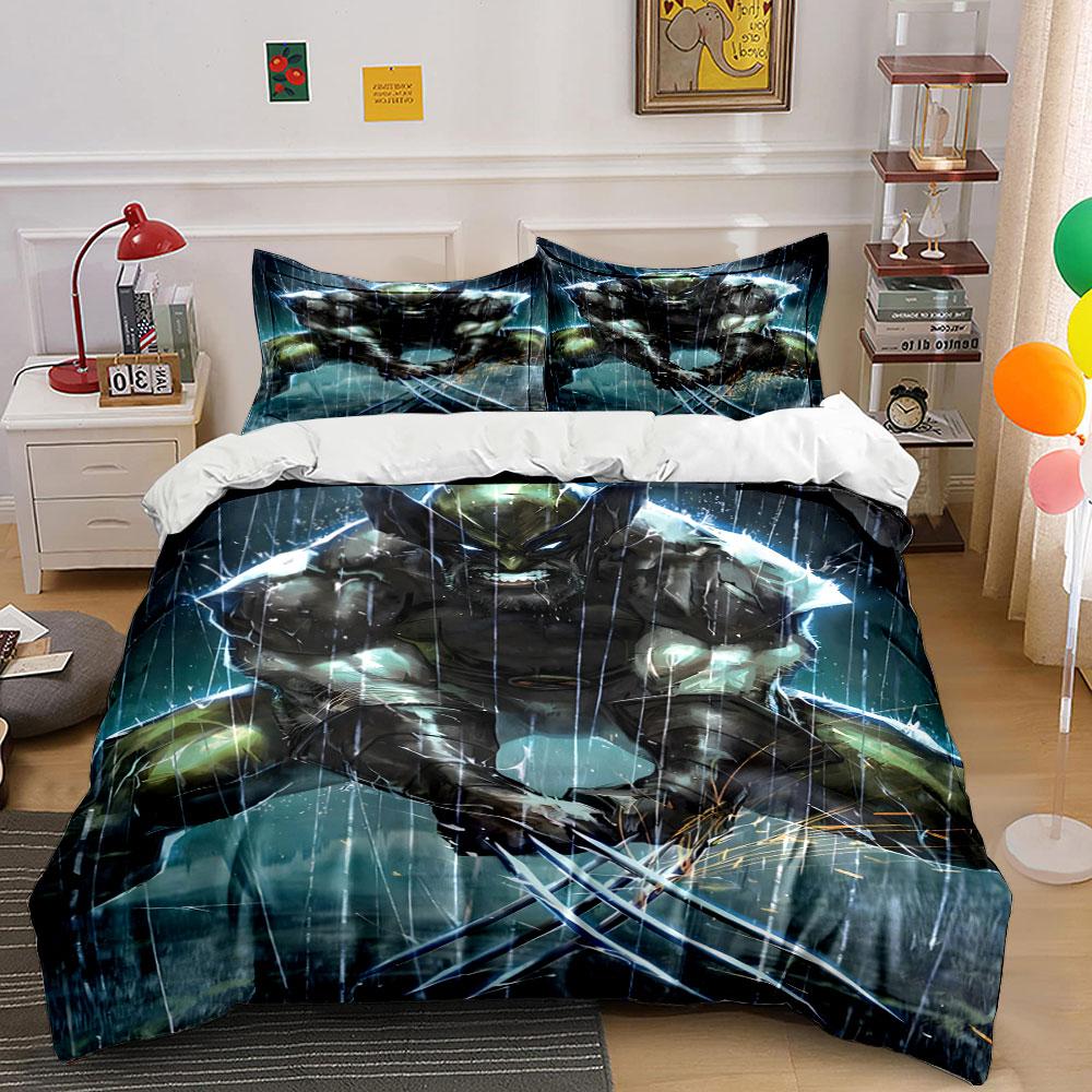 Armored figure with claws. Bedding sets Duvet cover sets Duvet covers Pillowcases(1 * Duvet Cover 2 * Pillowcases without duvet insert)