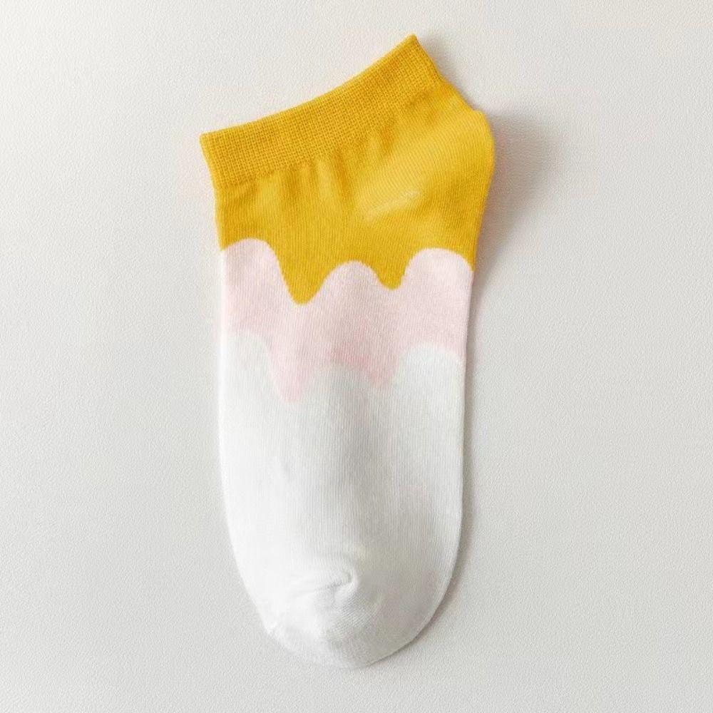 10Pairs Patchwork Boat Socks Women Bear Claw Ankle Tube Socks Comfortable Cartoon Short Socks Sport