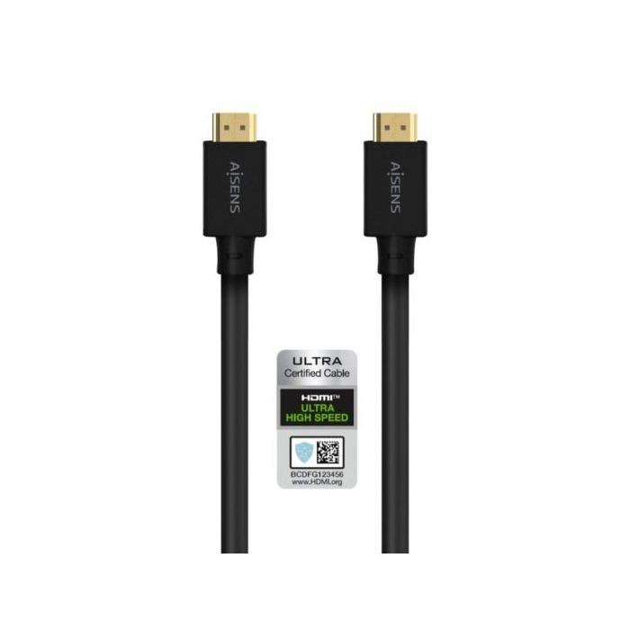 Câble HDMI 2.1 - AISENS - A150-0680 - 5m - Ultra haute vitesse avec Ethernet - Noir