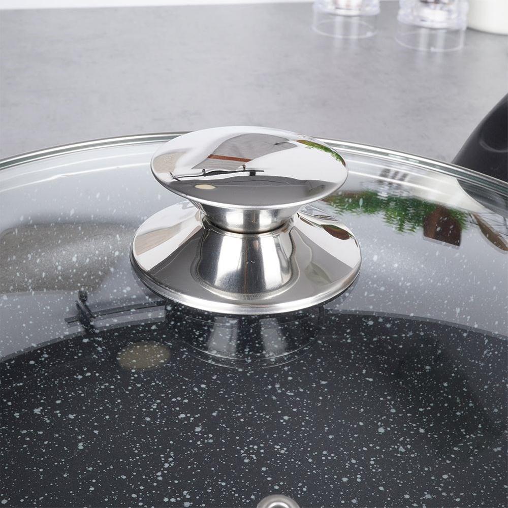 Orion Grande Cast Aluminum Non-Stick Granite Frying Pan with Lid 28 cm