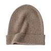Women's 100% Pure Cashmere Hat - Stylish Solid Color Ear Protection for Autumn/Winter