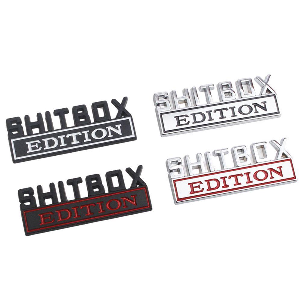 Украшение автомобиля грузовик наклейка металл хром металлический значок 3D автомобиль эмблемы наклейка SHITBOX EDITION