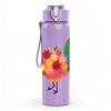 1PC Color Rooster Bird Farm Print 750ml Color Plastic Sports Water Bottle Leakproof Flip Straw Lid Suitable for Sports Office Home Use